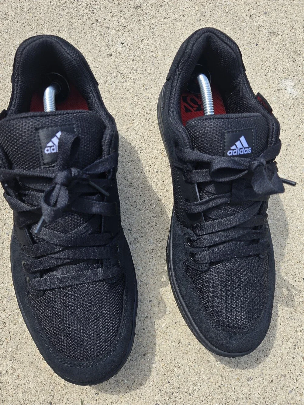 adidas Men's Black Sneakers with Red Accents